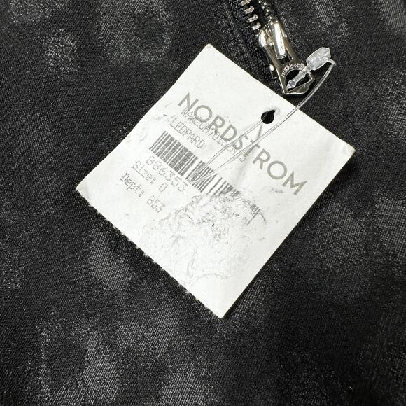 Rag & Bone NWT Simone Leopard Print Zip Pocket Black Silver Pants Size 0 Crop - Picture 5 of 11